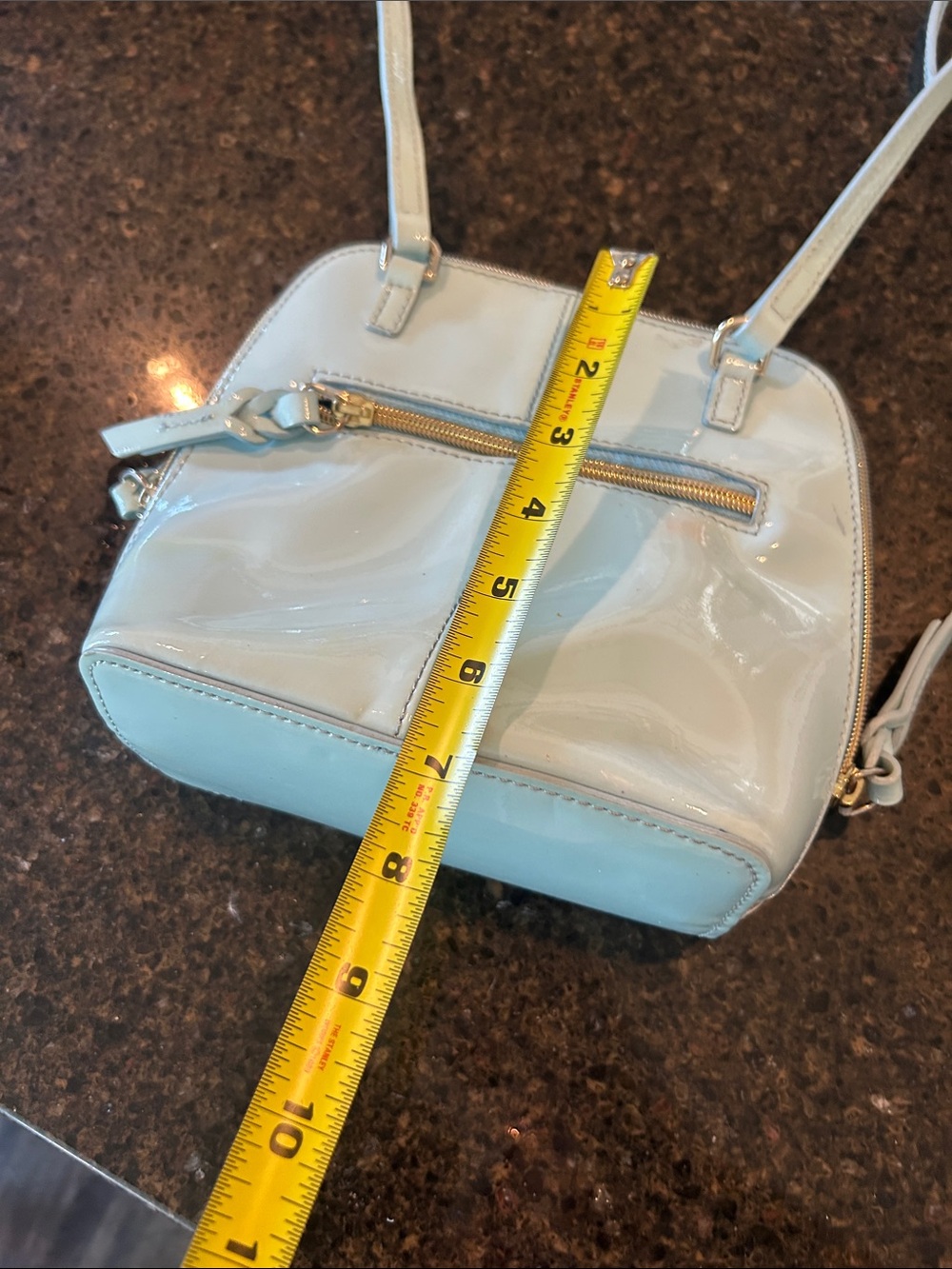 Dooney & Bourke Light Blue Patent Crossbody Bag - Picture 8 of 8
